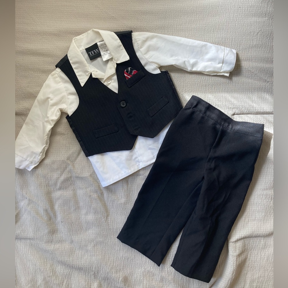 Baby Boy Black and White Suit 6-9 months